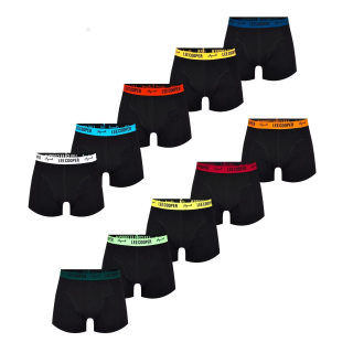 pánské boxerky LEE COOPER Originals - BLACK BRT - 10 ks