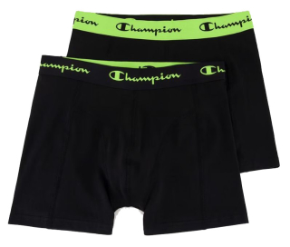 pánské boxerky CHAMPION - BLACK/GREEN - 2 ks